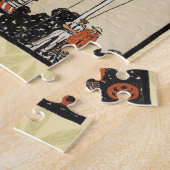 Golfer Antiek Golfen Legpuzzel (Zijkant)