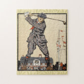 Golfer  Antiek Golfen Legpuzzel (Verticaal)
