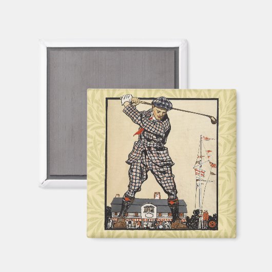 Golfer Antiek Golfen Magneet (Voorkant / Achterkant)