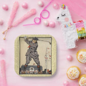 Golfer Antiek Golfen Papieren Bordje (Feest)