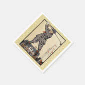 Golfer  Antiek Golfen Servet (Hoek)