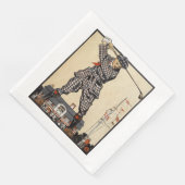 Golfer  Antiek Golfen Servet (Hoek)