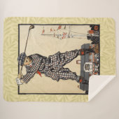 Golfer  Antiek Golfen Sherpa Deken (Voorkant (horizontaal))