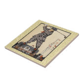 Golfer  Antiek Golfen Tegeltje (Zijkant)