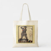 Golfer Antiek Golfen Tote Bag (Achterkant)
