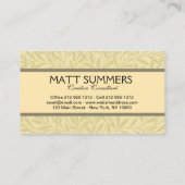 Golfer  Antiek Golfen Visitekaartje (Achterkant)