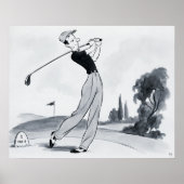 Golfer Archiefprint Poster (Voorkant)