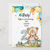 Golfer Baby 2nd Birthday Save the Date Boy Kaart (Voorkant)