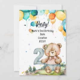 Golfer Baby 2nd Birthday Save the Date Boy Kaart