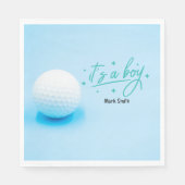 Golfer Baby shower Blauw thema Servet (Voorkant)