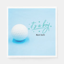 Golfer Baby shower Blauw thema Servet