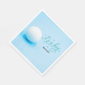 Golfer Baby shower Blauw thema Servet (Hoek)