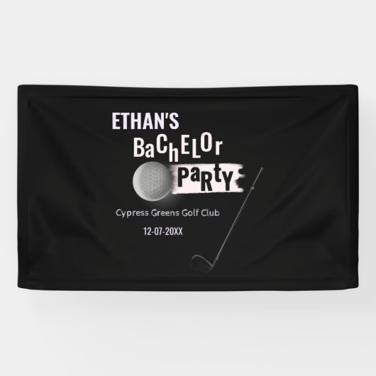 Golfer Bachelor Party Golf uitje Classic White Spandoek (Horizontaal)