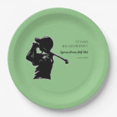 Golfer Bachelor Party Golfreis Klassiek Stijlvol Papieren Bordje (Voorkant)