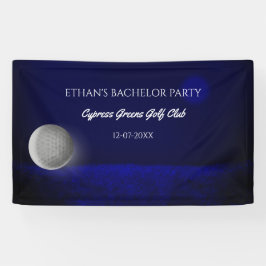 Golfer Bachelorfeest – Navy Blauwe Golfbal – Golf Spandoek