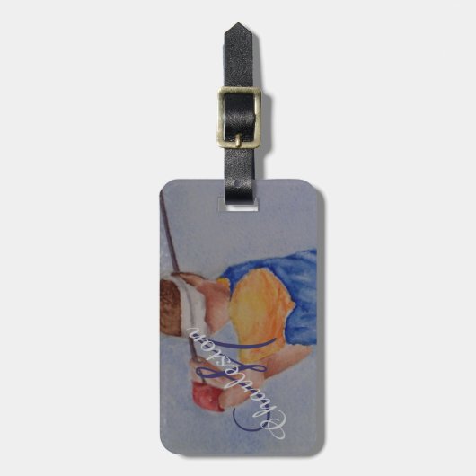 Golfer Bagagelabel (Voorkant verticaal)