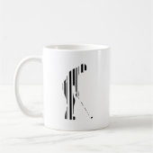 GOLFER BAR CODE Golf Golfen Sport Patroon Ontwerp Koffiemok (Links)