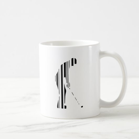GOLFER BAR CODE Golf Golfen Sport Patroon Ontwerp Koffiemok (Rechts)