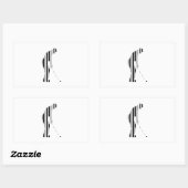 GOLFER BAR CODE Golf Golfing Sports Pattern Design Rechthoekige Sticker (Vel)