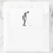 GOLFER BAR CODE Golf Golfing Sports Pattern Design Rechthoekige Sticker (Tas)