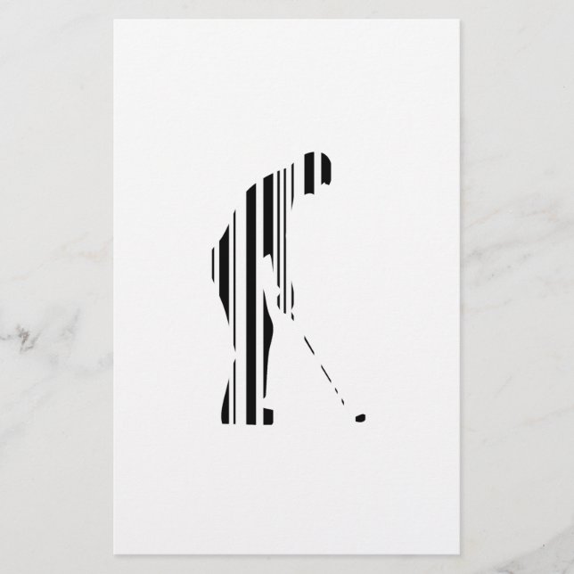 GOLFER BAR CODE Golf Golfsporten Patroon Ontwerp (Voorkant)