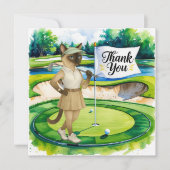 Golfer bedankkaart voor kattenliefhebbers (Voorkant)