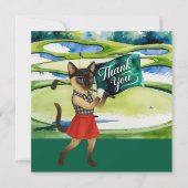 Golfer bedankkaart voor kattenliefhebbers (Voorkant)