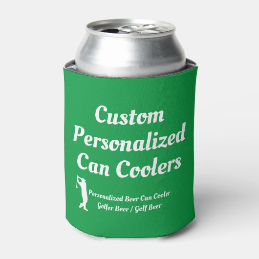 Golfer Beer Gift Idee | Aangepast gepersonaliseerd Blikjeskoeler (Blikje Voorkant)