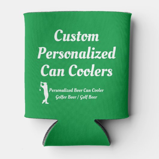 Golfer Beer Gift Idee | Aangepast gepersonaliseerd Blikjeskoeler (Voorkant)
