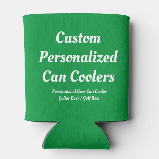 Golfer Beer Gift Idee | Aangepast gepersonaliseerd Blikjeskoeler (Achterkant)