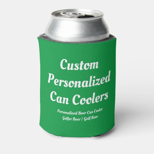 Golfer Beer Gift Idee | Aangepast gepersonaliseerd Blikjeskoeler (Blikje Achterkant)