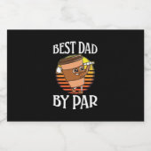 Golfer Best Dad by Par Sparkling Wijnetiket (Enkel label)