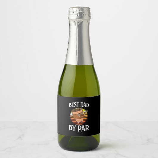 Golfer Best Dad by Par Sparkling Wijnetiket (Voorkant)