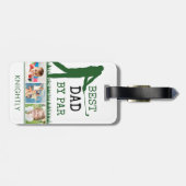 Golfer BEST DAD DOOR PAR 3 Persoonlijke foto Bagagelabel (Achterkant horizontaal)