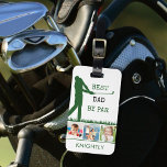 Golfer BEST DAD DOOR PAR 3 Persoonlijke foto Bagagelabel<br><div class="desc">Creëer is een uniek, gepersonaliseerd bagagelabel van foto's of golftas-ID-label voor de golfer-vader met drie foto's van zijn familie, kind of kinderen en de grappige titel BEST DAD BY PAR van het golfgezegde en gepersonaliseerd met zijn naam of monogram. Maakt een gedenkwaardig, betekenisvol vaders cadeau voor zijn verjaardag, Vaderdag of...</div>