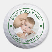 Golfer BEST DAD DOOR PAR Foto gepersonaliseerd Magneet (Voorkant)