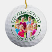 Golfer BEST GRANDMA BY PAR Photo Custom Keramisch Ornament (Voorkant)