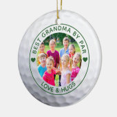 Golfer BEST GRANDMA BY PAR Photo Custom Keramisch Ornament (Links)