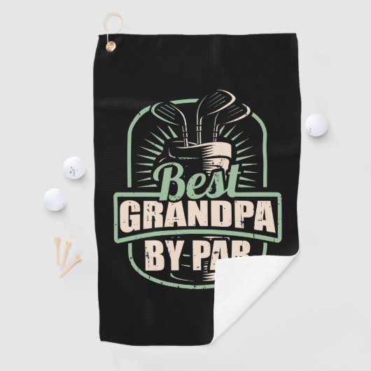 Golfer Best Grandpa by Par Golfhanddoek (Insitu)