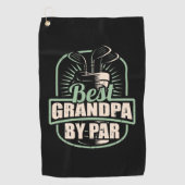 Golfer Best Grandpa by Par Golfhanddoek (Voorkant)