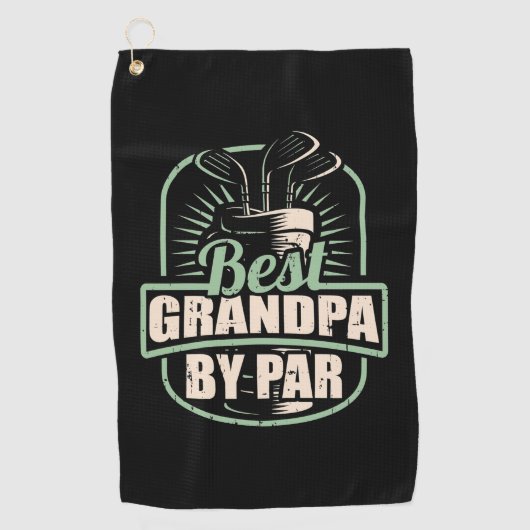 Golfer Best Grandpa by Par Golfhanddoek (Voorkant)