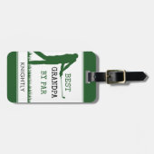 Golfer BEST GRANDPA DOOR PAR gepersonaliseerd Bagagelabel (Voorkant horizontaal)
