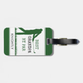 Golfer BEST GRANDPA DOOR PAR gepersonaliseerd Bagagelabel (Achterkant horizontaal)