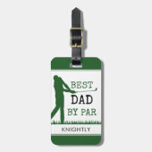 Golfer BESTE DAD VAN PAR, gepersonaliseerd Bagagelabel (Voorkant verticaal)