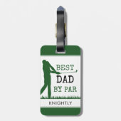 Golfer BESTE DAD VAN PAR, gepersonaliseerd Bagagelabel (Achterkant verticaal)