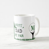 Golfer BESTE DAD VAN PAR Monogram Koffiemok (Voorkant rechts)