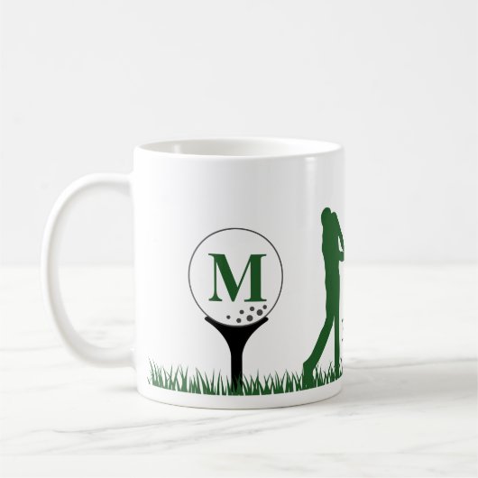 Golfer BESTE DAD VAN PAR Monogram Koffiemok (Links)