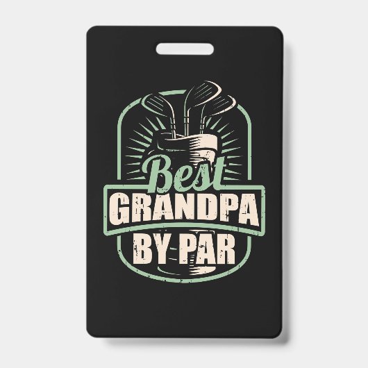Golfer Beste Grootvader Per Par Badge (Voorzijde)