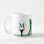 Golfer BÈSTE PAPA MET PAR Monogram Koffiemok (Links)