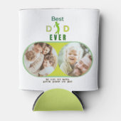 Golfer beste vader ooit foto collage vaders dag blikjeskoeler (Voorkant)